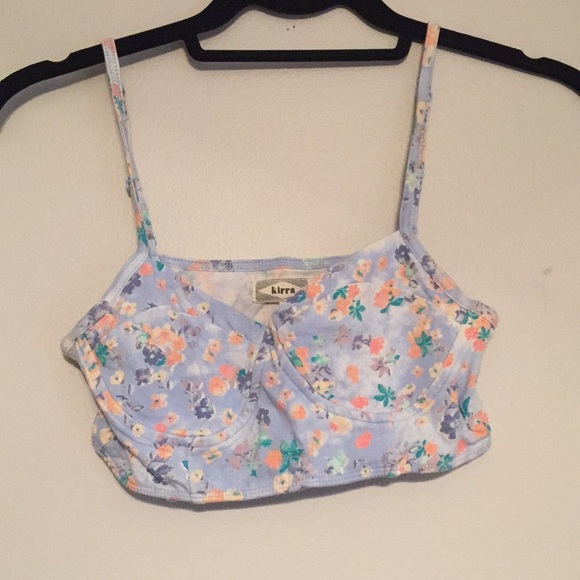 Pacific Sunwear Other - Light blue floral strappy bandeau